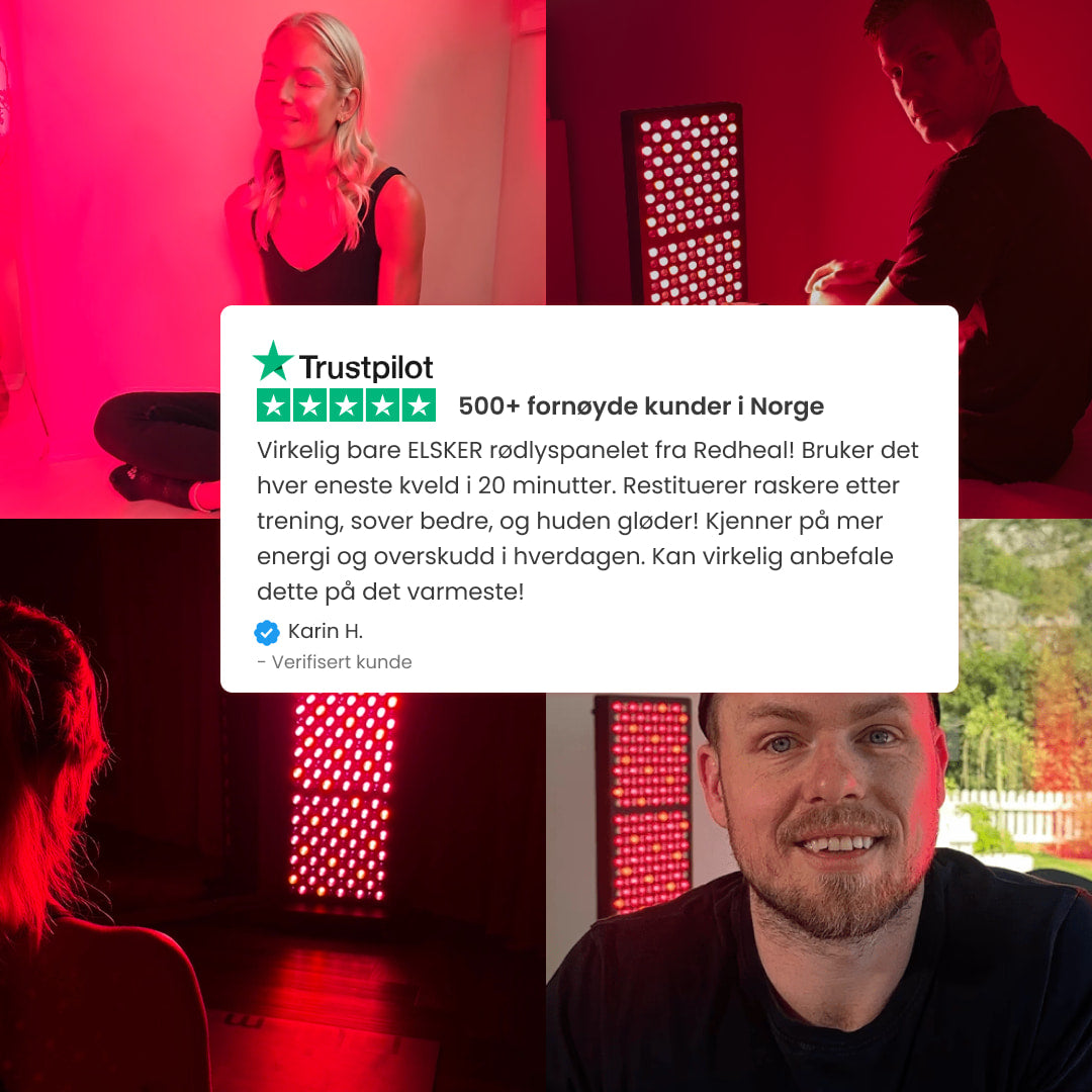 RedHeal Max - Rødlyspanel - Redheal - Rødlysterapi - red light therapy norge - rødt lys terapi