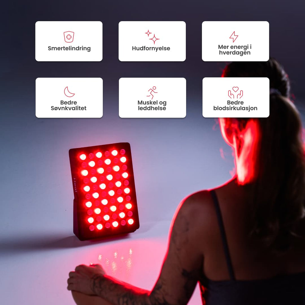 RedHeal Mini - Rødlyspanel - Redheal - Rødlysterapi - red light therapy norge - rødt lys terapi